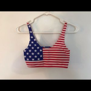 American Flag Swimsuit Top